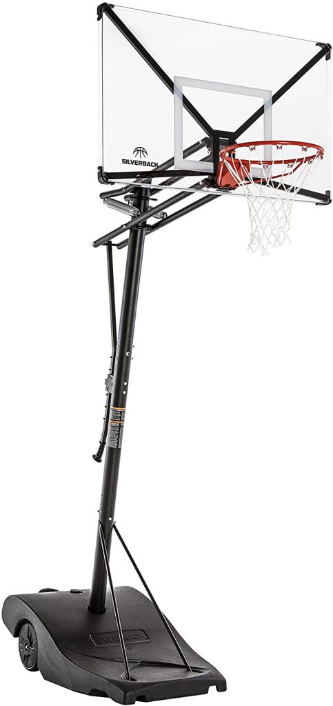 AYNEFY Outdoor Basketball Stand Height Adjustable Standard Basketball Training System Basketball Hoop Net Backboard Set with Wheels