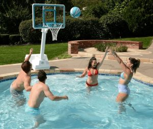 poolside basketball hoop